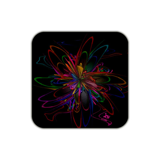 Colored Flower - Drink Coasters - Limited Edition