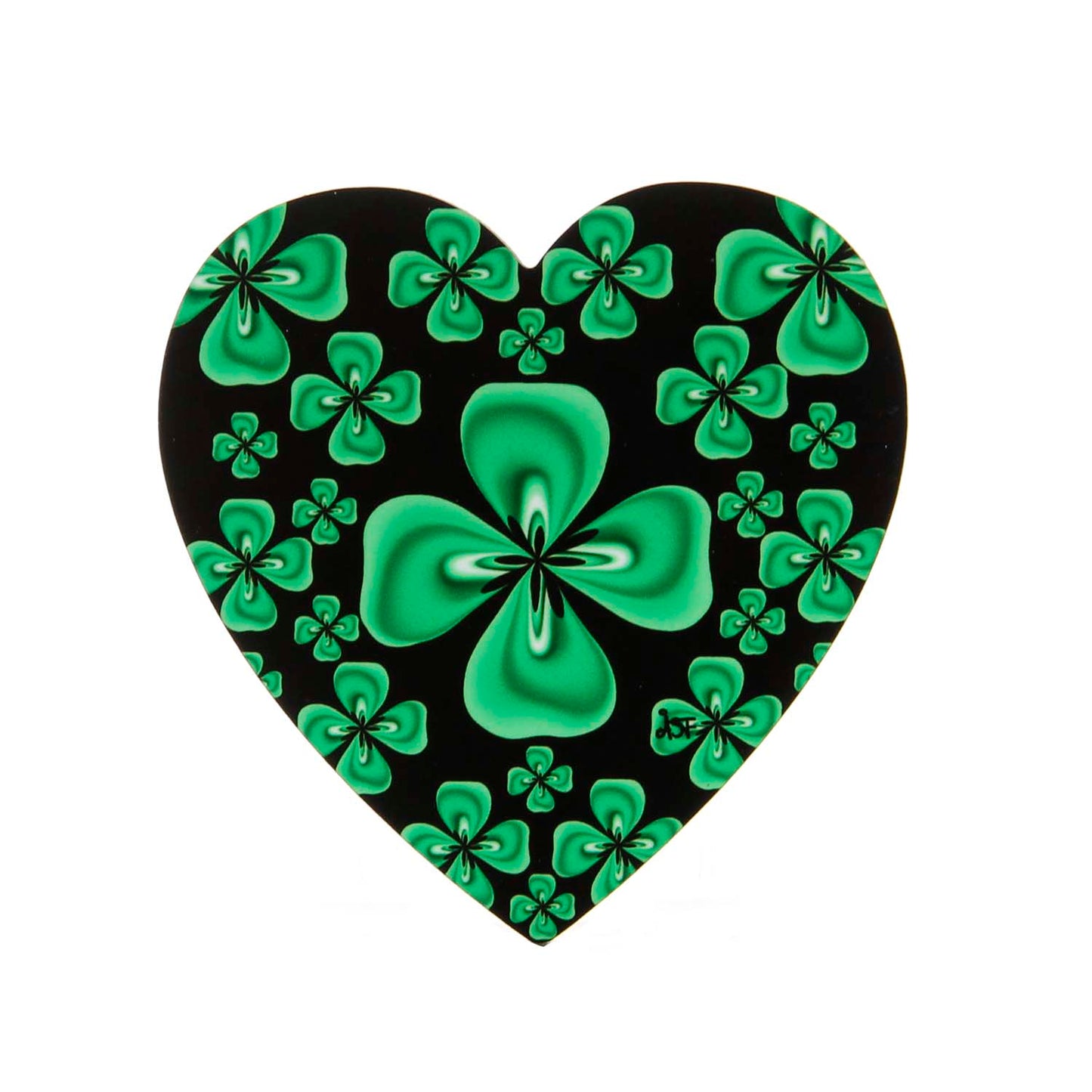 Lucky Clover - Heart Drink Coasters