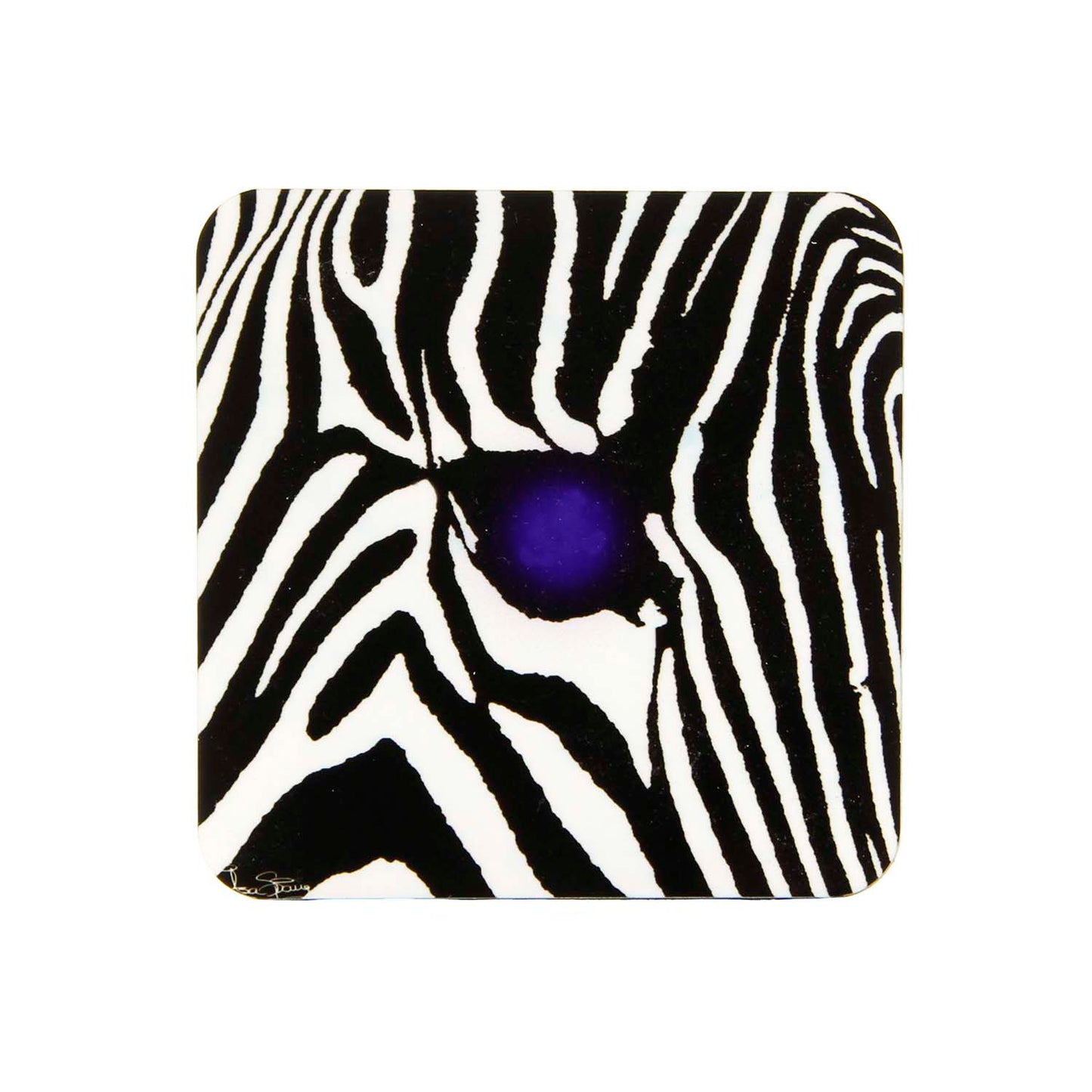 Zebra Blue Eye - Drink Coasters